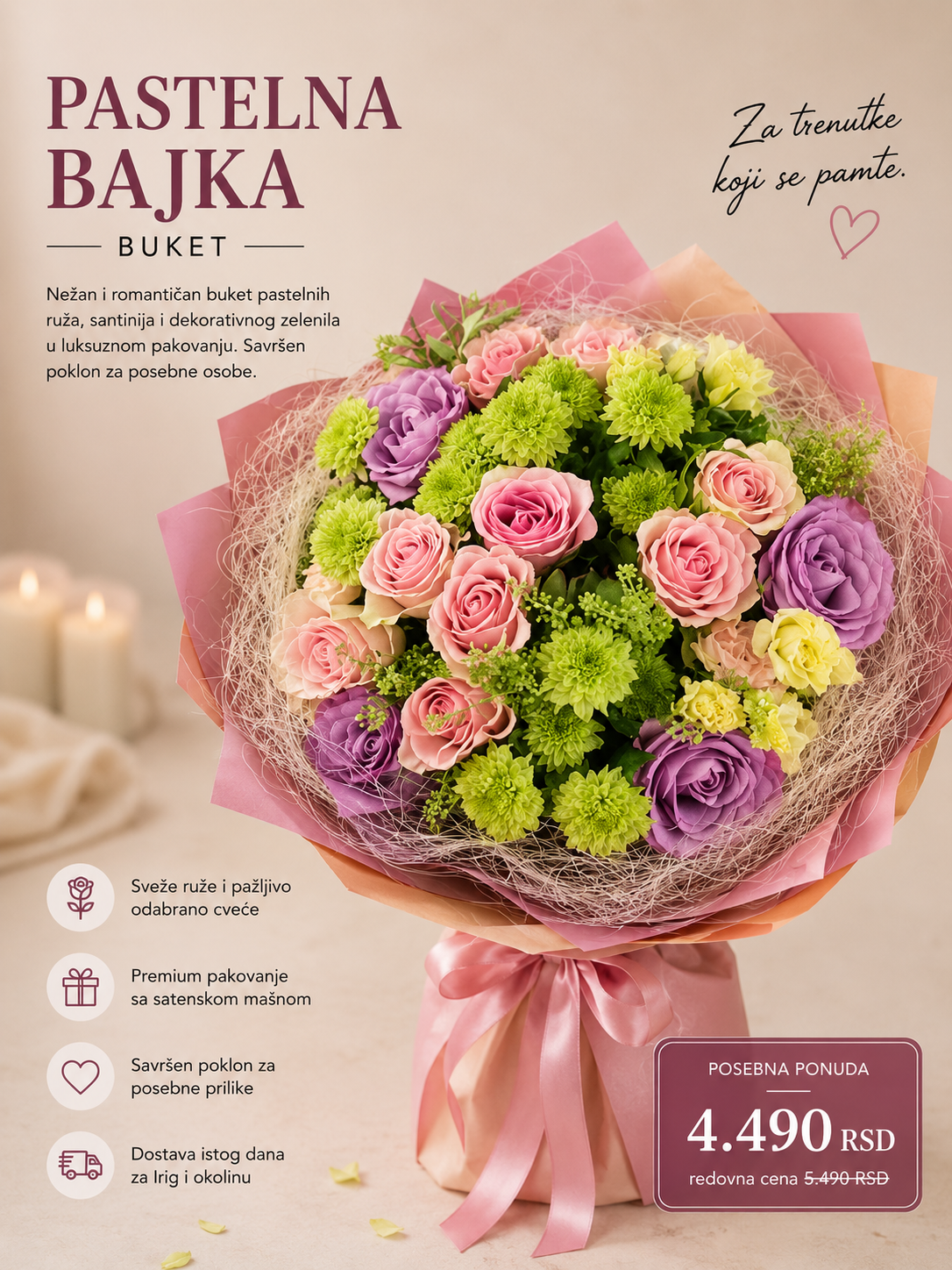 Pastelna Bajka Buket