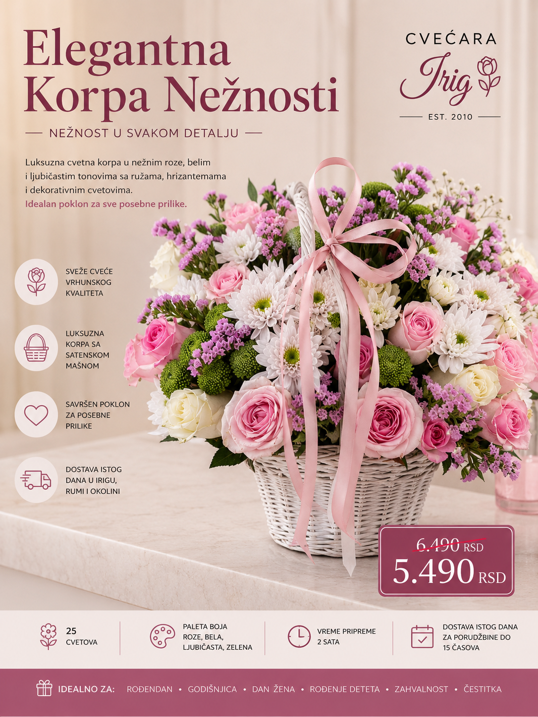 Elegantna Korpa Nežnosti
